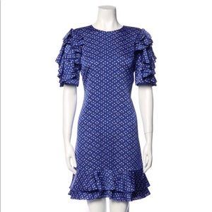 New With Tags NWT Kate Spade ruffle sleeve printed dress Size 6